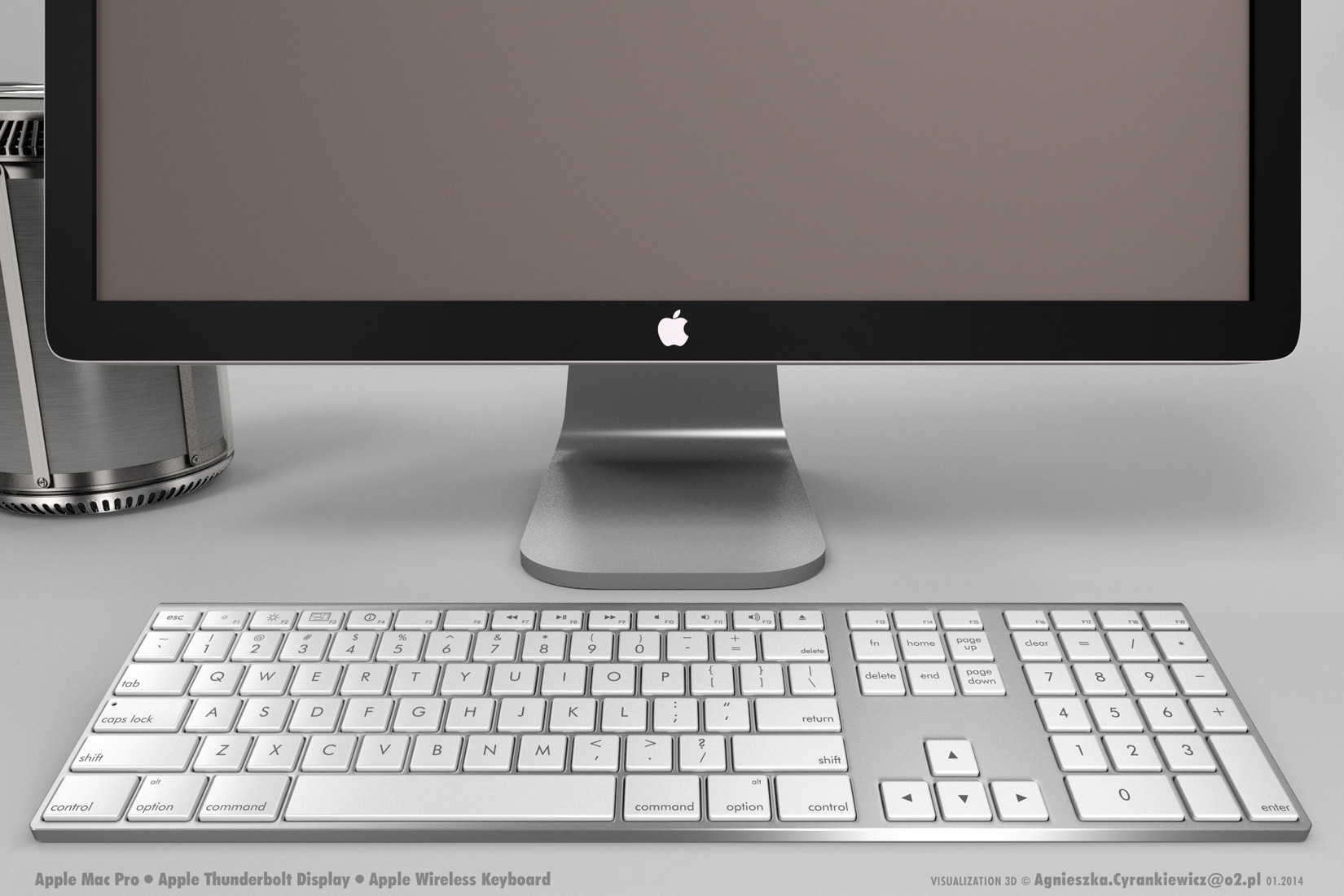 Mac Pro, 3D, model, render