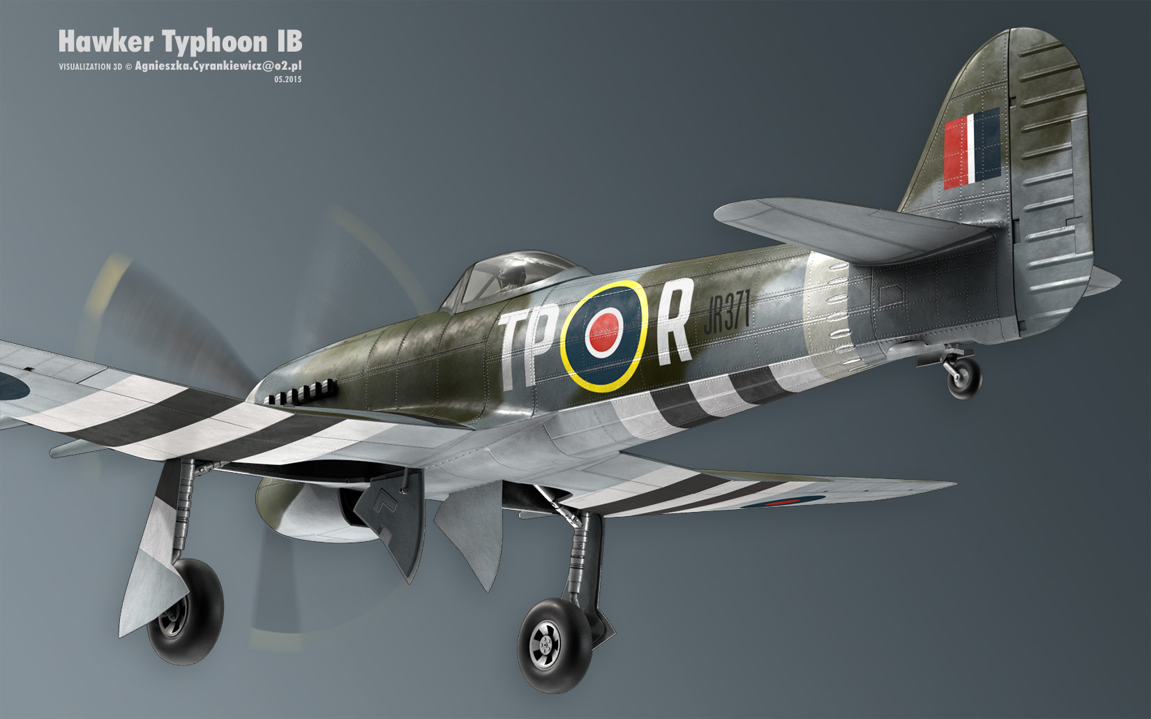 Hawker Typhoon IB, airplane, plane, WWII, war